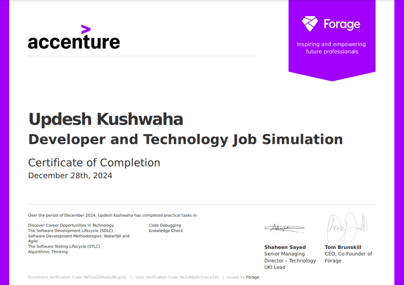 Accenture UK - Developer and Technology Job Simulation