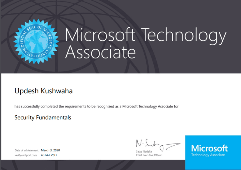 Microsoft Technology Associate